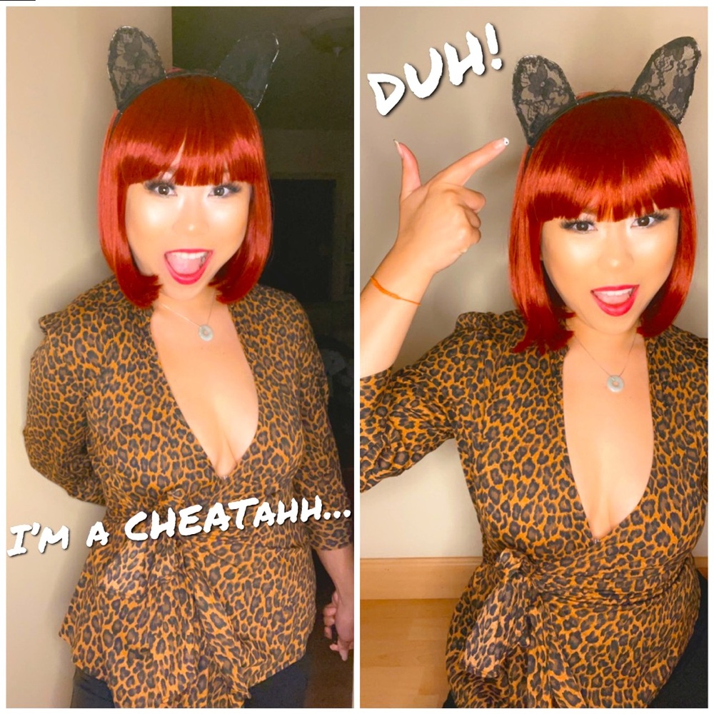 Express- Cheetah Wrap Blouse